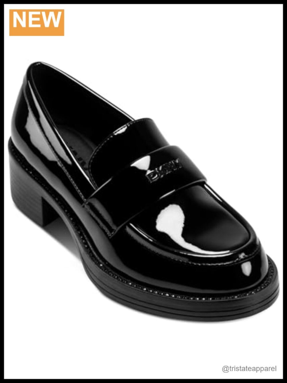 DKNY Civelli Heeled Loafer Round Toe Kitten Heel Slip-On Business Casual